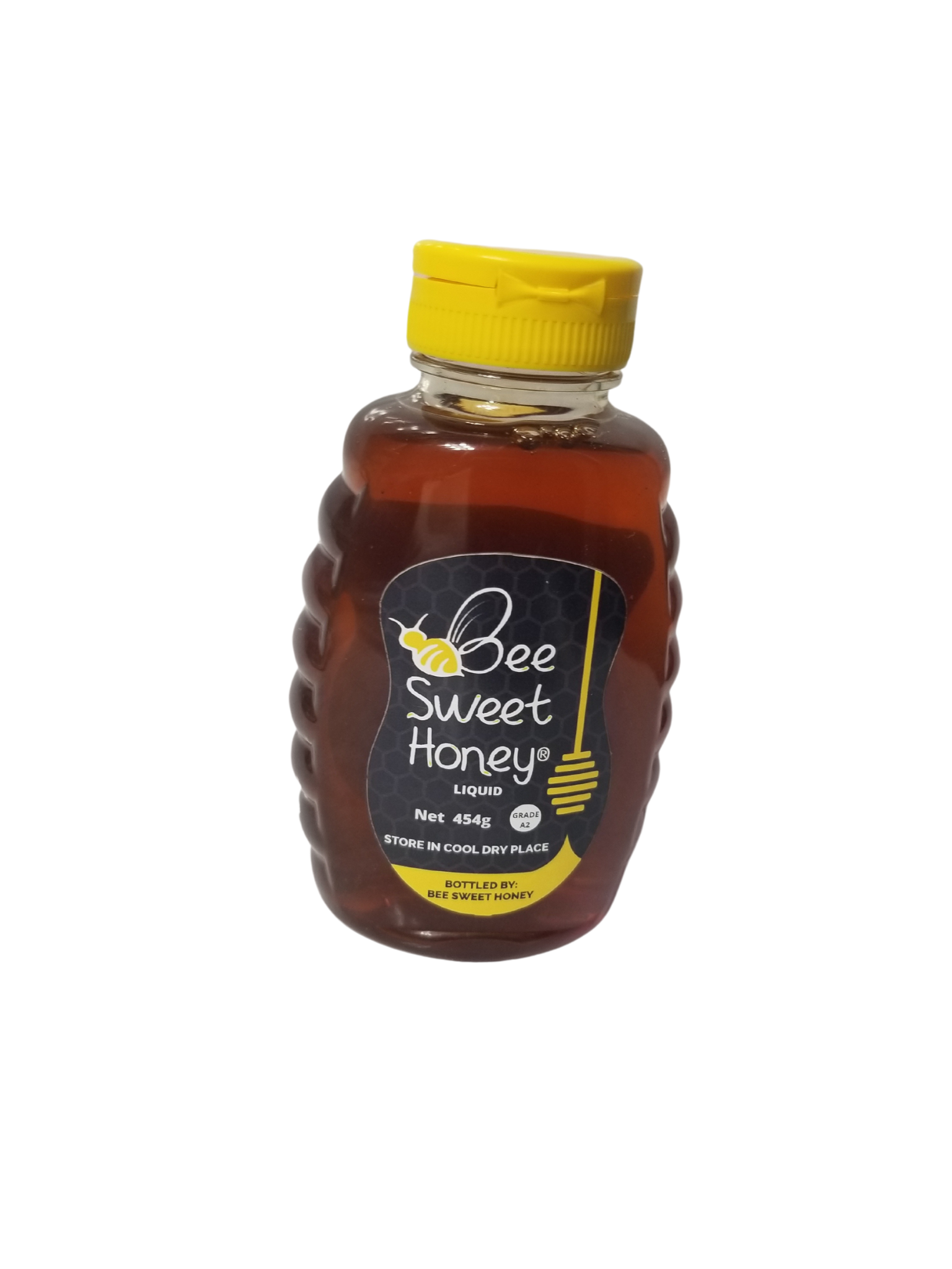 Bee Sweet Raw Honey 16 oz squeeze bottle, organic far-fresh Jamaican honey