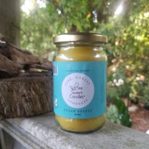 Bee Sweet Beeswax Candle in Ocean Breeze fragrance.