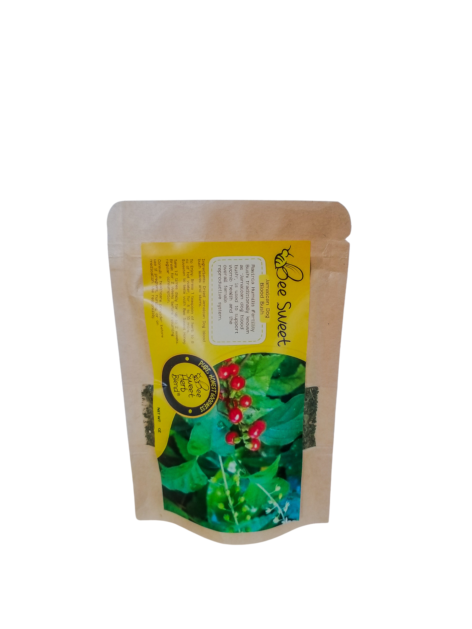 Bee Sweet Jamaican Dog Blood Loose Leaf Herb- 0.70 oz pack of natural remedy